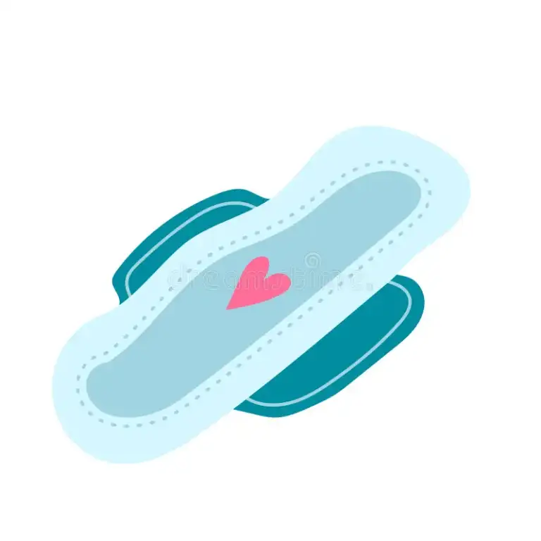 illustration-sanitary-pad-pale-blue-color-central-pink-heart-symbol-features-dotted-edges-flared-wings-394873227